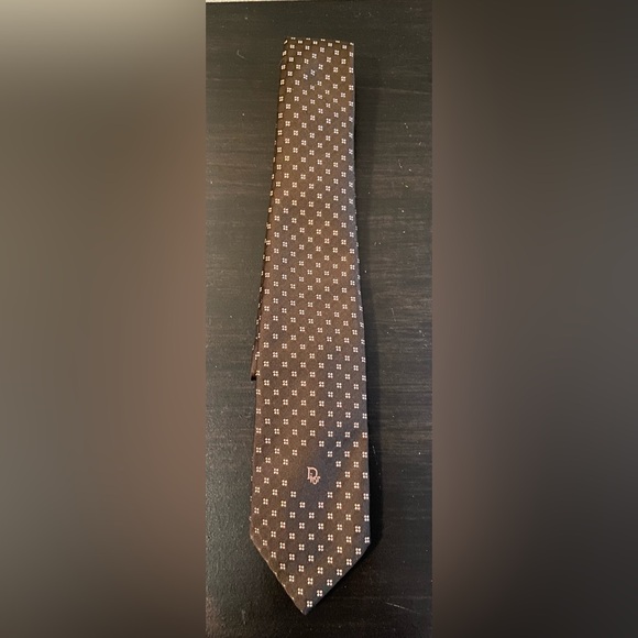 Vintage Christian Dior Cravates Silk Tie - Picture 1 of 6